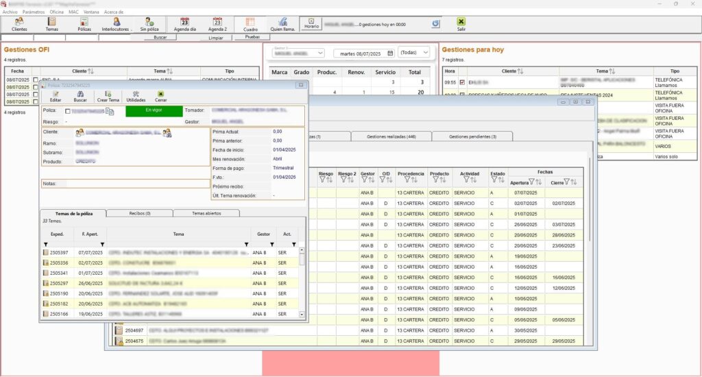 CRM screenshot
