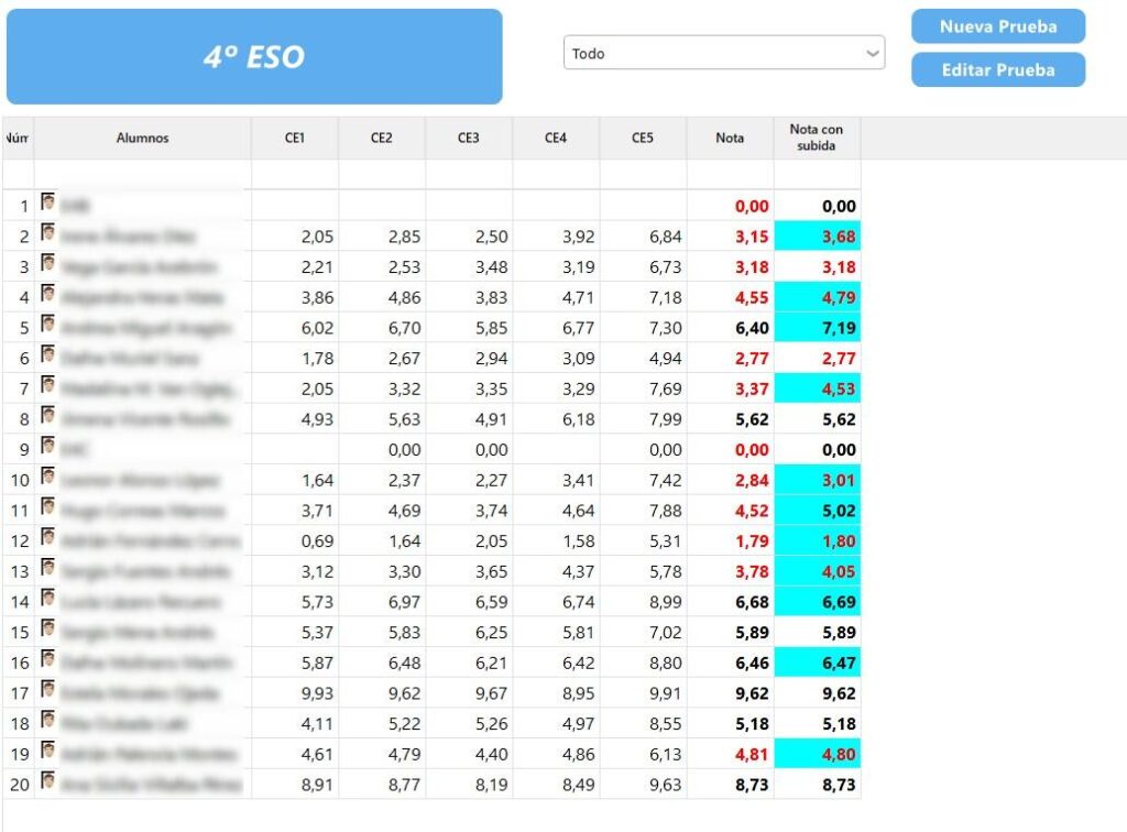 Profesor software screenshot
